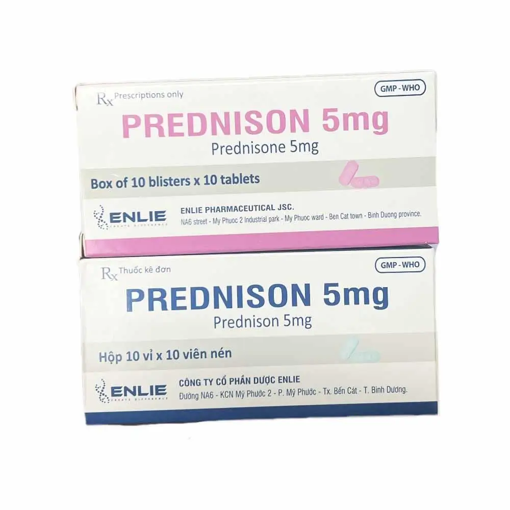 Thuốc kháng viêm Prednison 5mg ENLIE hộp 100 viên nén